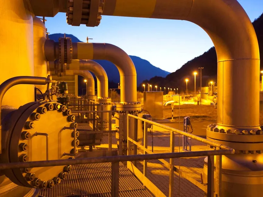 محطة ضغط الغاز في سنام بالقرب من نقطة دخول الغاز الروسي بالقرب من الحدود النمساوية في مالبورجيتو بإيطاليا في هذه الصورة غير المؤرخة. - Reuters