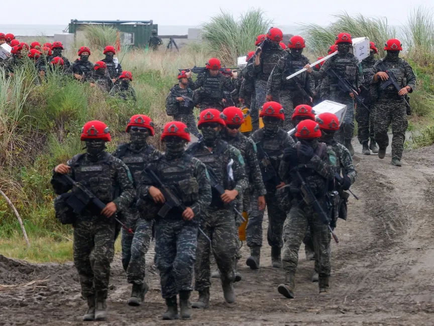 جنود تايوانيون خلال مناورات هان كوانج السنوية، 27 يوليو 2023 - REUTERS