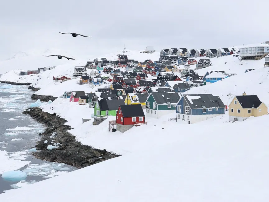منظر لمدينة نوك القديمة في جرينلاند بالدنمارك. 29 مارس 2025 - REUTERS