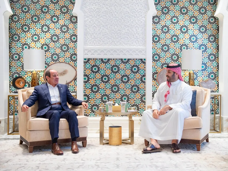 لقاء سابق بين السيسي وبن سلمان (إكس).