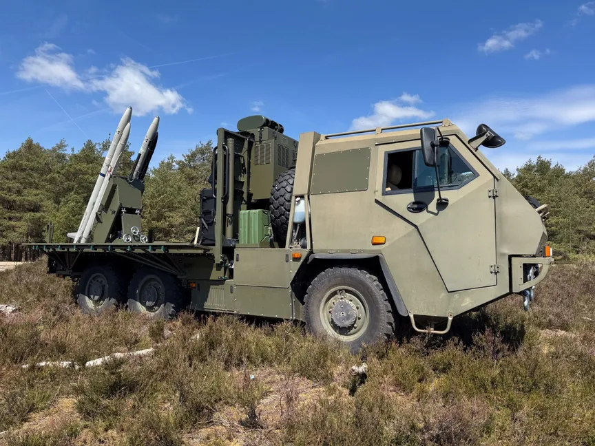 منظومة دفاع جوي من طراز Raven مصممة لصالح أوكرانيا. 12 مايو 2025 - X@DefenceHQ