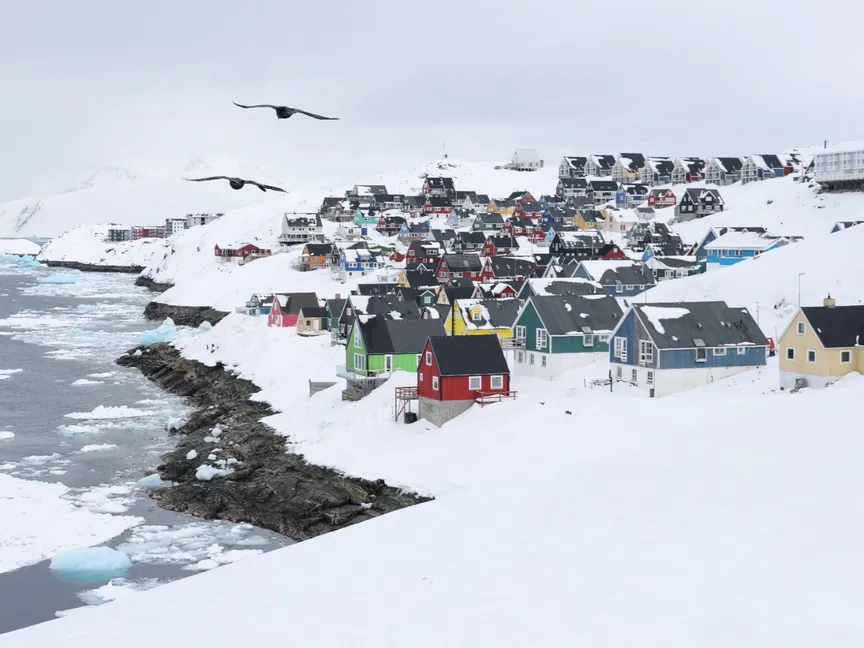 منظر لمدينة نوك القديمة في جرينلاند بالدنمارك. 29 مارس 2025 - REUTERS