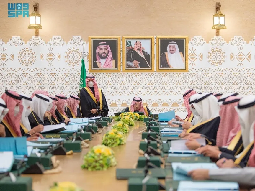 جلسة مجلس الوزراء السعودي برئاسة الملك سلمان بن عبد العزيز. 6 يناير 2026 - واس