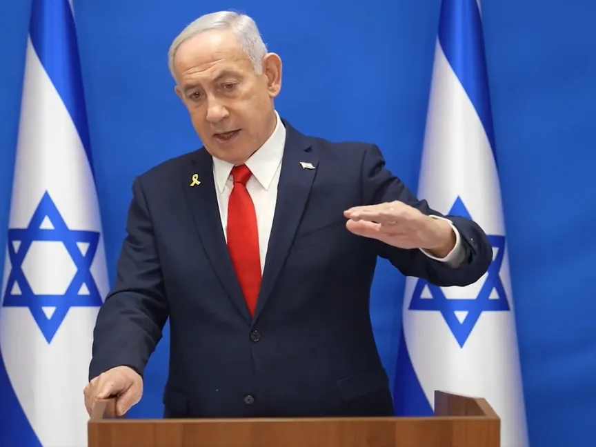 رئيس الوزراء الإسرائيلي بنيامين نتنياهو في كلمة مسجلة. 13 يونيو 2025 - x/netanyahu