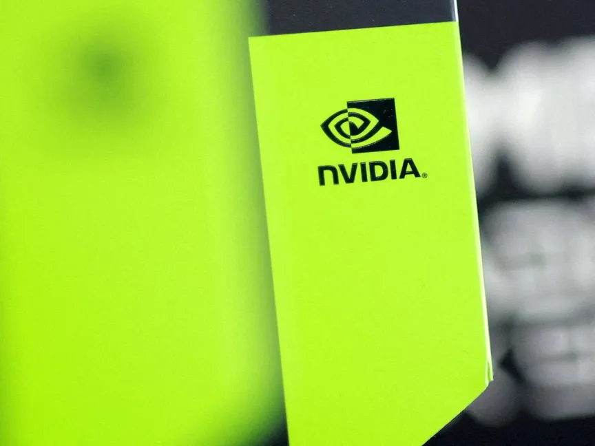 شعار شركة Nvidia يظهر على حزمة بطاقة رسومية. 19 أغسطس 2025 - Reuters