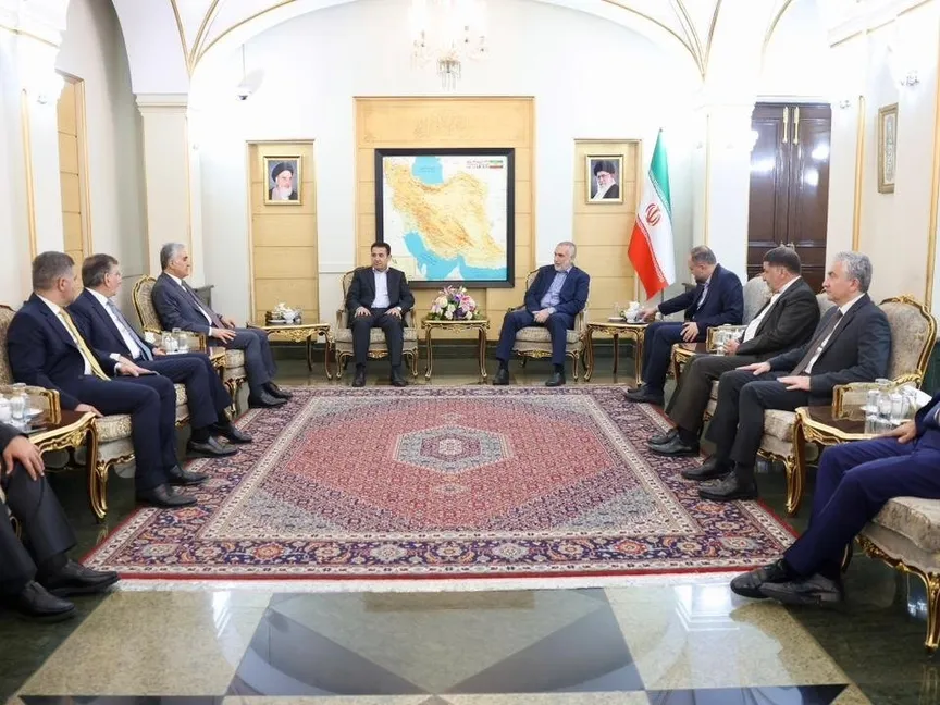 مستشار الأمن القومي العراقي قاسم الأعرجي رفقة وفد أمني رفيع في العاصمة الإيرانية طهران. 20 أكتوبر 2025 - ina.iq