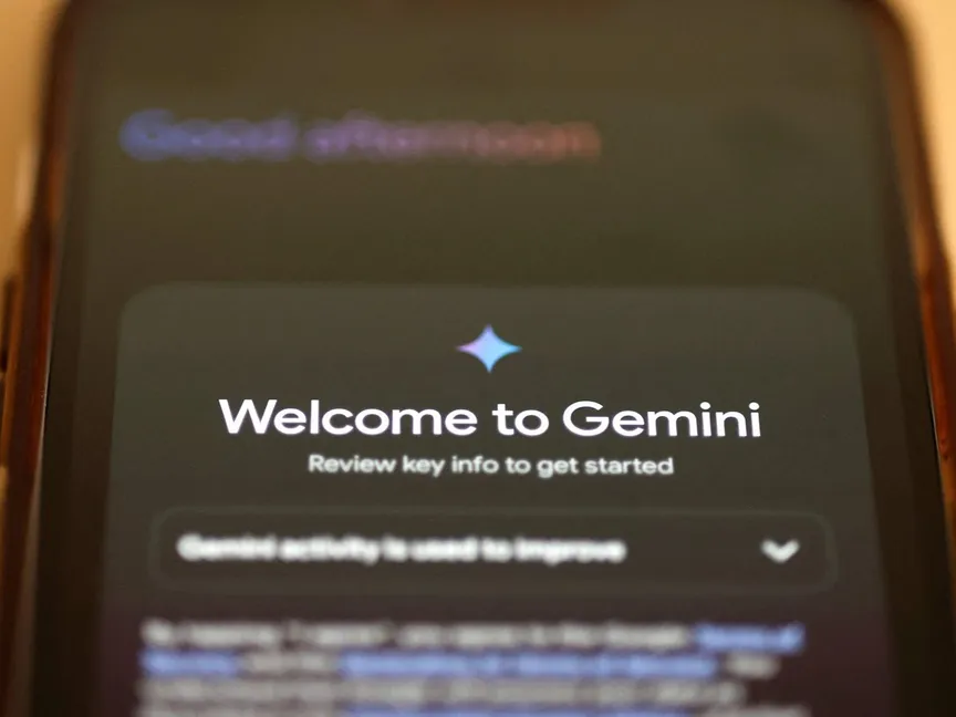 تطبيق جيميناي على هاتف ذكي. 18 مارس 2024 - AFP - Getty Images via AFP