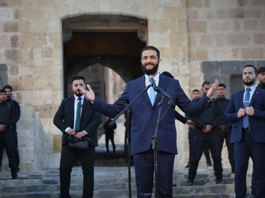 الشرع من قلعة حلب: سنعمل لإعادة بناء سوريا من جديد
