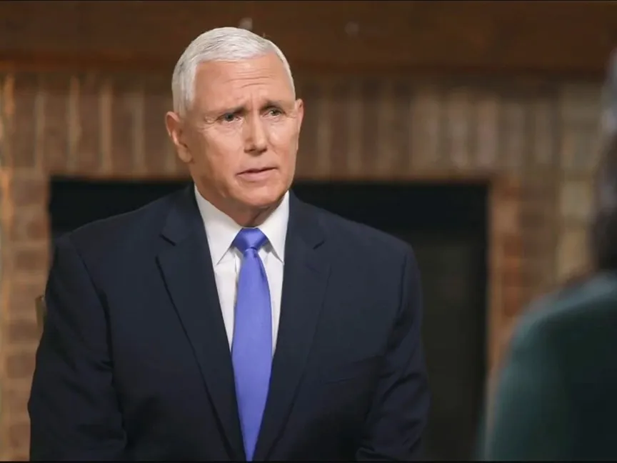 نائب الرئيس الأميركي السابق مايك بنس خلال مقابلة مع شبكة NBC News الأميركية - NBC News
