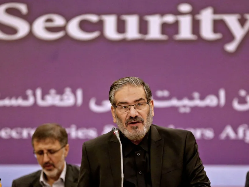 الجنرال في الحرس الثوري الإيراني علي شمخاني خلال اجتماع لمجلس الأمن القومي في طهران. 26 سبتمبر 2018 - AFP