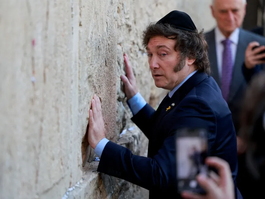 الرئيس الأرجنتيني خافيير ميلي في القدس. 6 فبراير 2024 - REUTERS