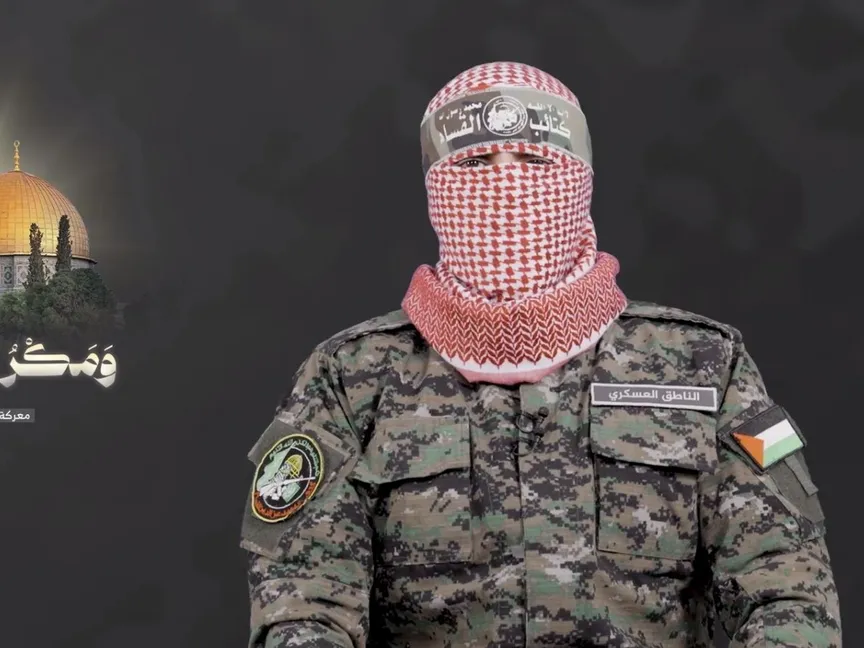 أبو عبيدة الناطق العسكري باسم كتائب القسام الجناح العسكري لحركة حماس. 6 مارس 2025 - الشرق