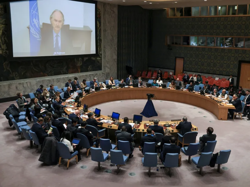 اجتماع مجلس الأمن بشأن سوريا في مقر الأمم المتحدة في نيويورك- 3 ديسمبر 2024 - Reuters