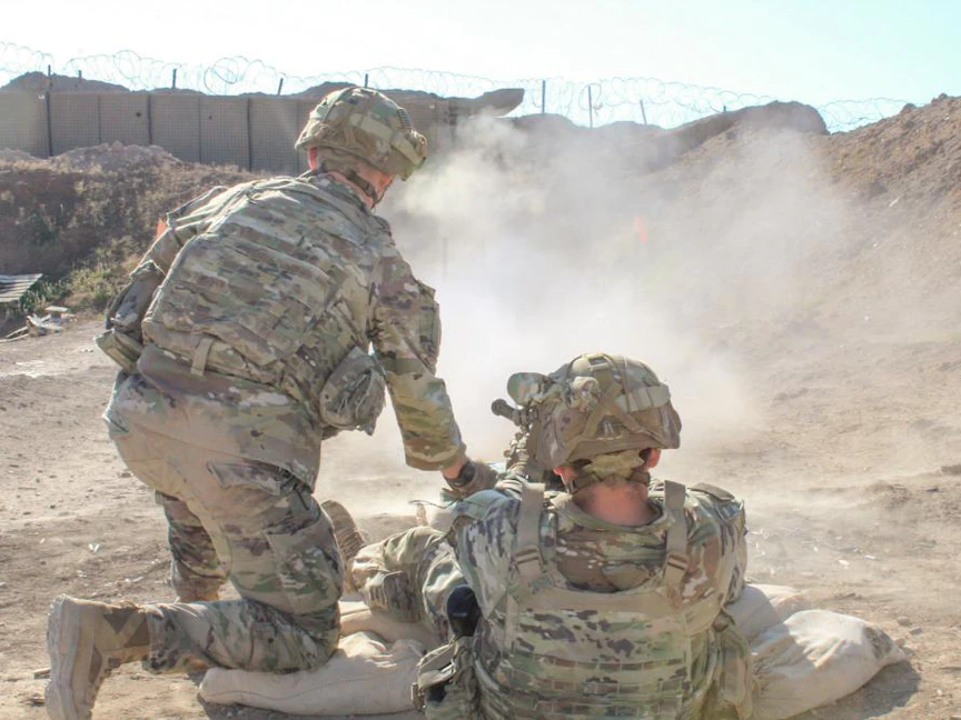 قوات التحالف الدولي تجري تدريبات في شرق سوريا. 3 يناير 2023 - facebook.com/CJTFOIR