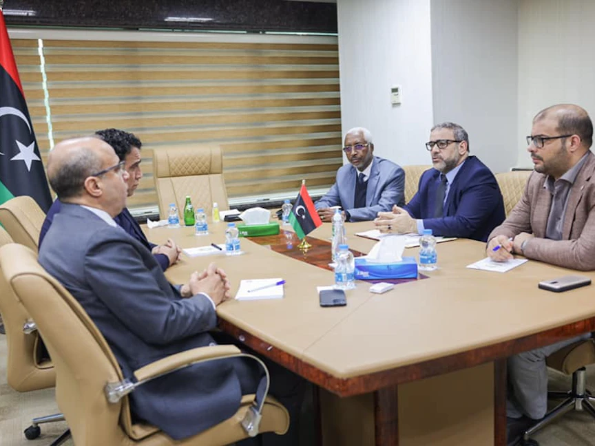 لقاء بين أعضاء المجلس الأعلى للدولة الليبي وأعضاء المجلس الرئاسي في طرابلس - 14 فبراير 2022 - facebook@TheHighCouncilOfState