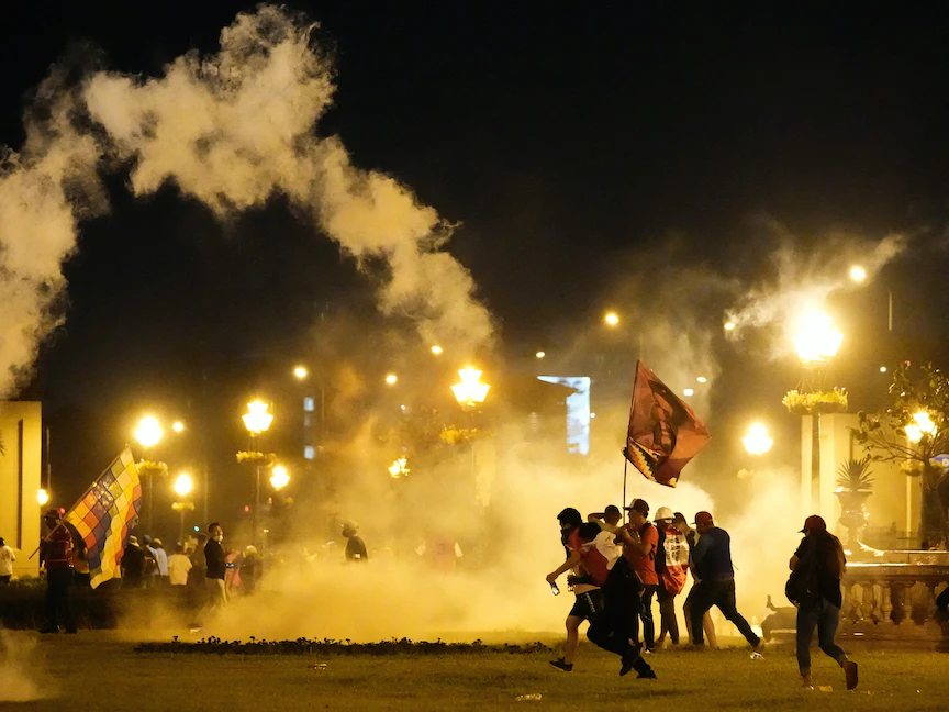 جانب من المواجهات بين الشرطة والمتظاهرين في ليما، بيرو- 20 يناير 2023 - REUTERS