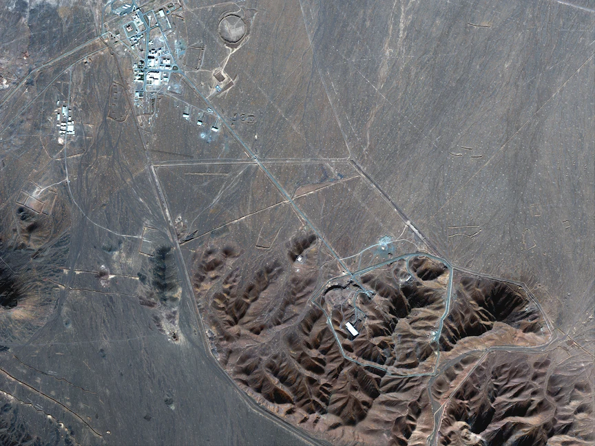 صورة بالأقمار الاصطناعية لمنشأة فوردو النووية في إيران. 8 يناير 2020 - AFP