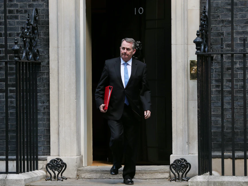 ليام فوكس، وزير الدولة البريطاني السابق لشؤون التجارة الخارجية - REUTERS