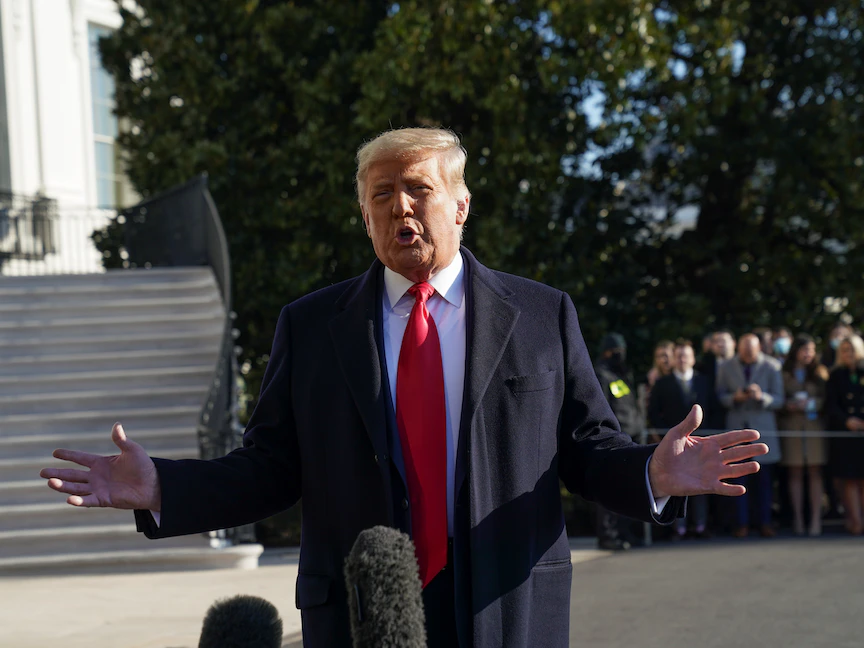 الرئيس الأميركي دونالد ترمب في البيت الأبيض - 12 ديسمبر 2020 - REUTERS