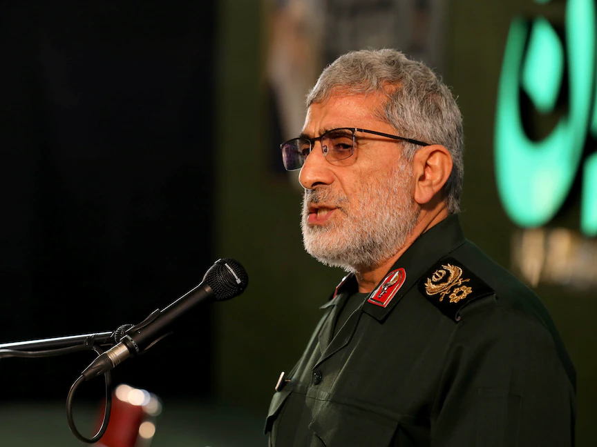 قائد فيلق القدس الإيراني إسماعيل قاآني - VIA REUTERS