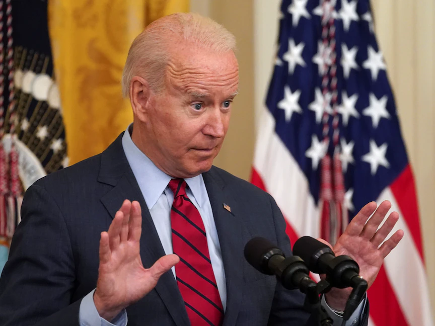 الرئيس الأميركي جو بايدن خلال مؤتمر صحفي في البيت الأبيض، 24 يونيو 2021 - REUTERS