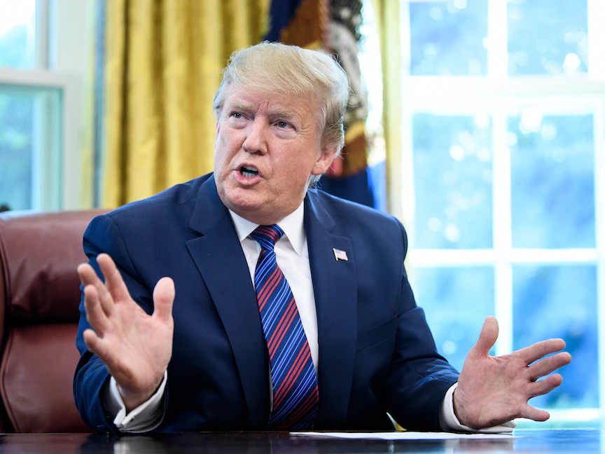 ترمب متحدثاً في البيت الأبيض خلال الإعلان عن اتفاق مع غواتيمالا بشأن طالبي اللجوء - 26 يوليو 2019 - AFP