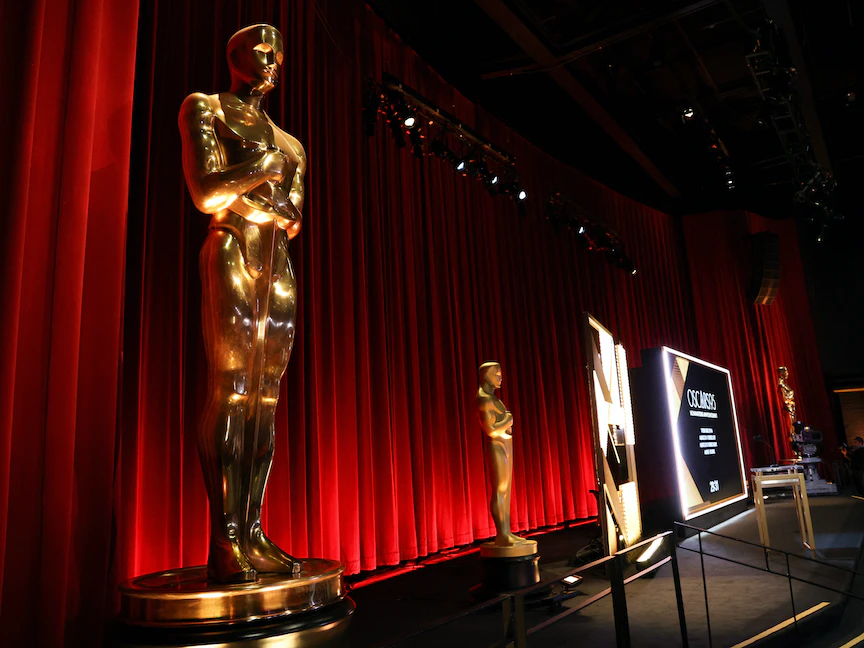 صورة لتمثال الأوسكار قبل الإعلان عن الترشيحات للنسخة الـ 95 في بيفرلي هيلز، كاليفورنيا، الولايات المتحدة، 24 يناير 2023. - REUTERS
