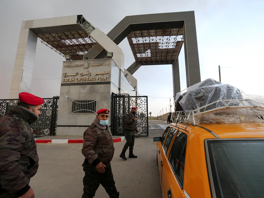 بوابة معبر رفح الحدودي مع مصر، 23 فبراير 2021 - REUTERS