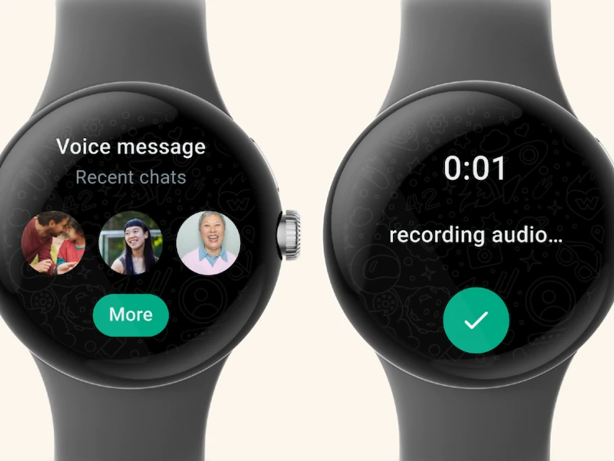 تطبيق "واتساب" يظهر على الساعات العاملة بنظلم تشغيل WearOS - Whatsapp