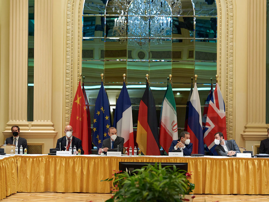 جانب من محادثات فيينا لإحياء الاتفاق النووي مع إيران - 1 مايو 2021 - AFP