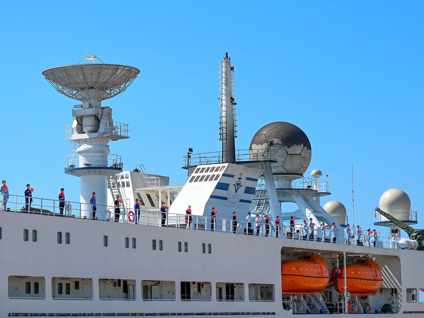 سفينة المراقبة الصينية "يوان وانج 5" ترسو في سريلانكا. 14 أغسطس 2022 - Getty Images