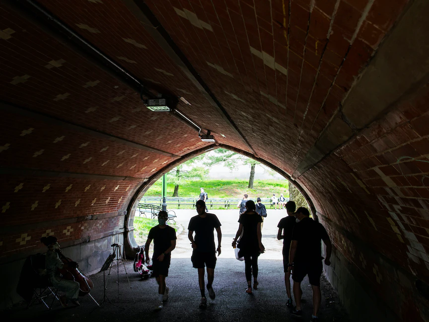 نفق داخل حديقة سانترال بارك في نيويورك. 2 مايو 2020 - REUTERS