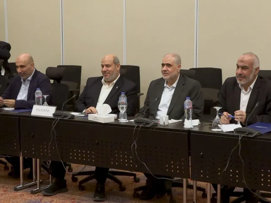 أعضاء الوفد الفلسطيني المشارك في مفاوضات وقف حرب غزة بشرم الشيخ. 8 أكتوبر 2025 - اليوم السابع