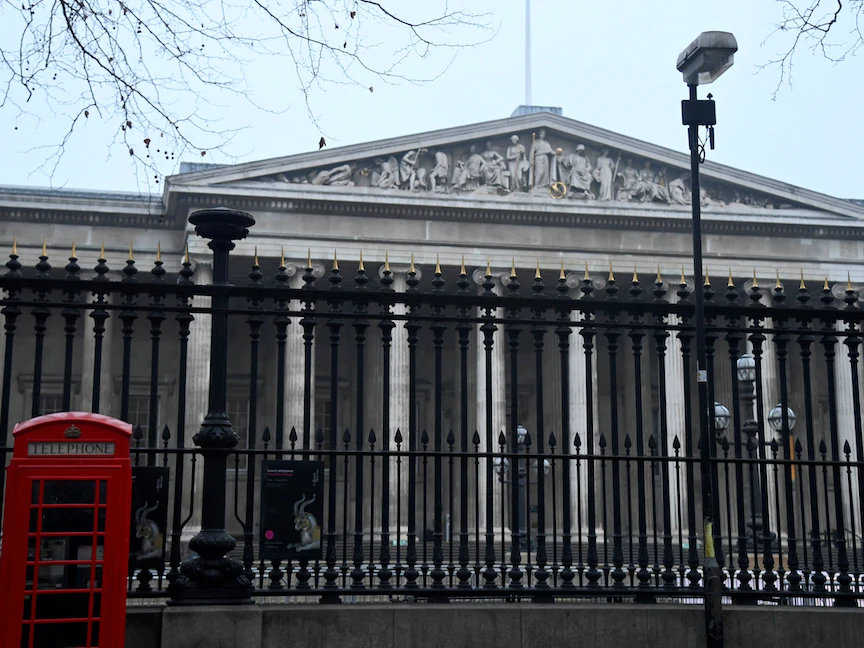 واجهة المتحف البريطاني في العاصمة لندن. 25 يناير 2023 - REUTERS