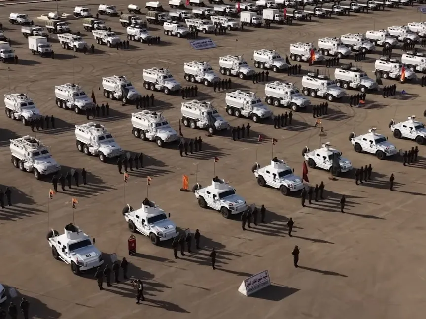 جانب من القوات المصرية المشاركة في بعثة الاتحاد الإفريقي للدعم والاستقرار في الصومال. 11 فبراير 2026 - facebook/EgyArmySpox