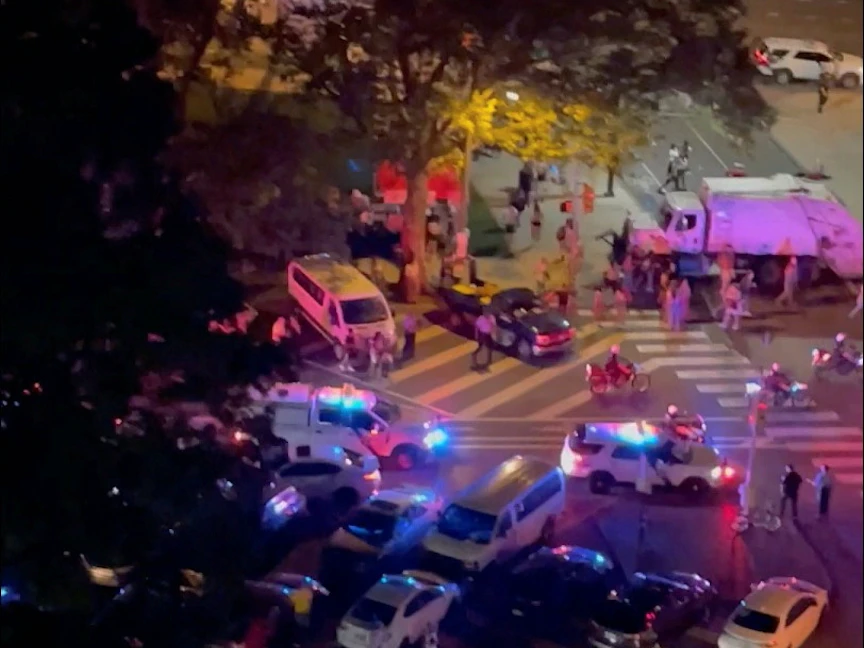 الشرطة الأميركية في موقع حادث إطلاق النار بولاية فيلادفيا– 4 يوليو 2022 - REUTERS