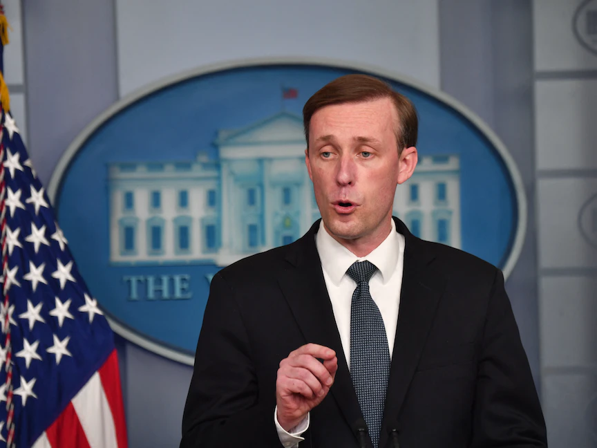 مستشار الأمن القومي الأميركي جيك سوليفان في إيجاز صحافي، 7 ديسمبر 2021 - AFP