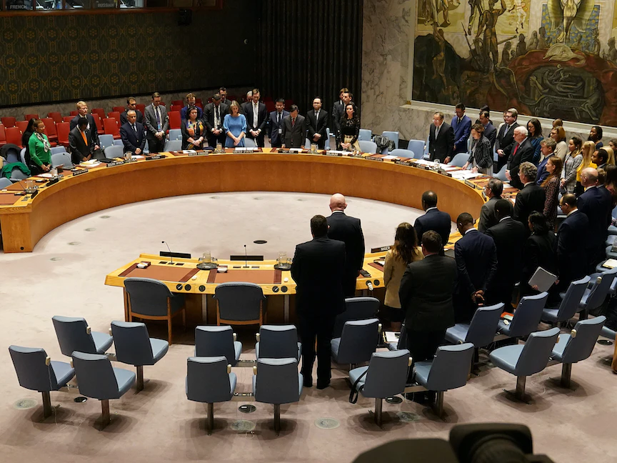 جلسة لمجلس الأمن الدولي في مقر الأمم المتحدة بولاية نيويورك الأميركية - 10 مارس 2020 - REUTERS