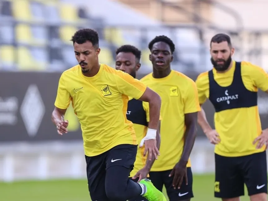 لاعبو نادي الاتحاد السعودي خلال تدريبات الفريق - X @ittihad