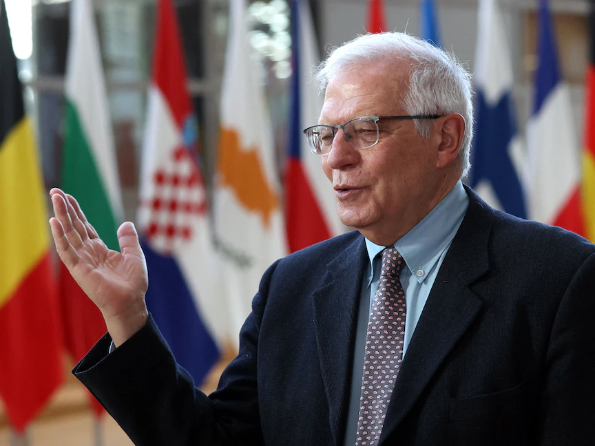 جوزيب بوريل مسؤول السياسة الخارجية بالاتحاد الأوروبي - بروكسل - 28 فبراير 2022 - AFP