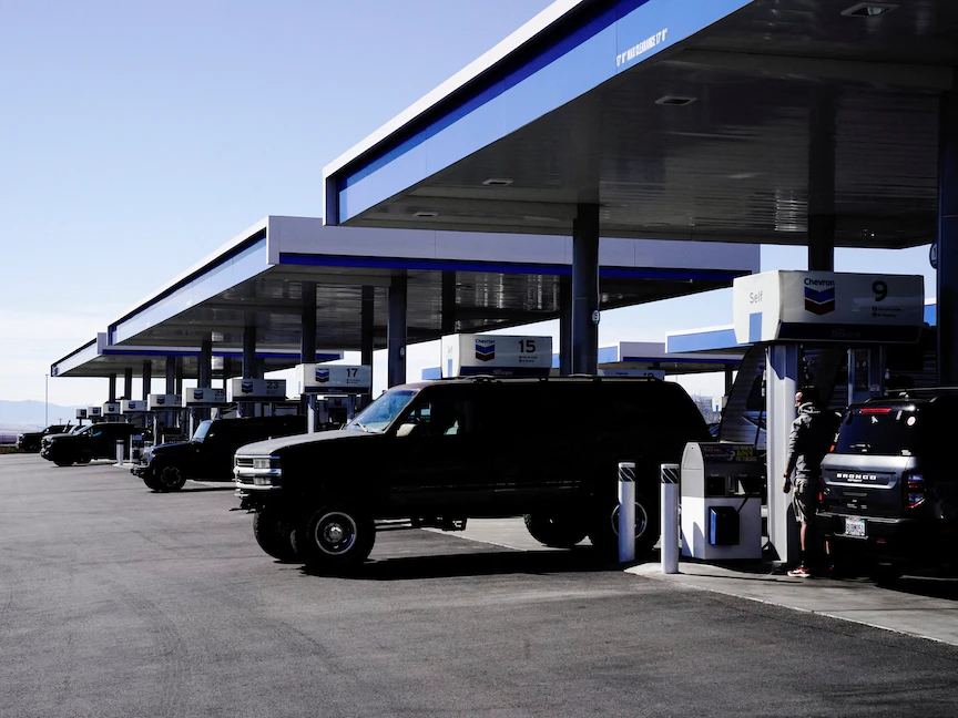 محطة بنزين في جين بولاية نيفادا - الولايات المتحدة - 27 فبراير 2022 - REUTERS