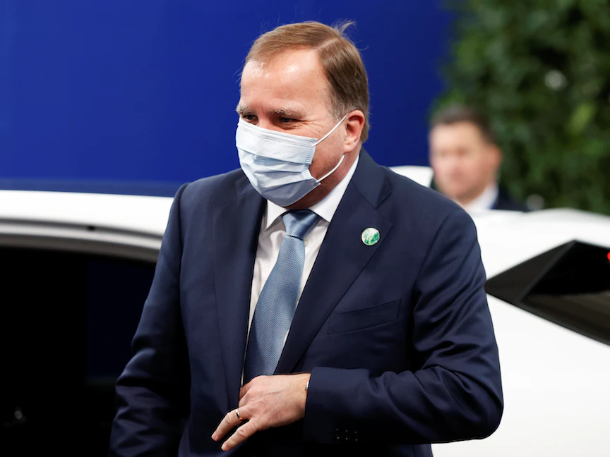 رئيس الوزراء السويدي ستيفان لوفين في مؤتمر الأمم المتحدة لتغير المناخ (كوب 26) في جلاسكو، اسكتلندا. 1 نوفمبر 2021 - REUTERS