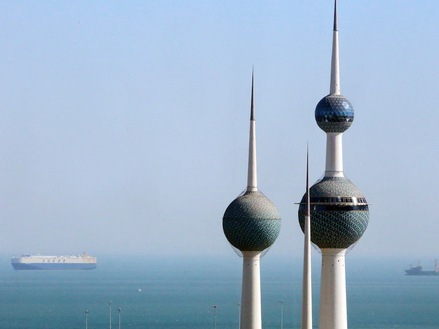 أبراج الكويت في مدينة الحمراء. 11 أكتوبر 2021 - AFP