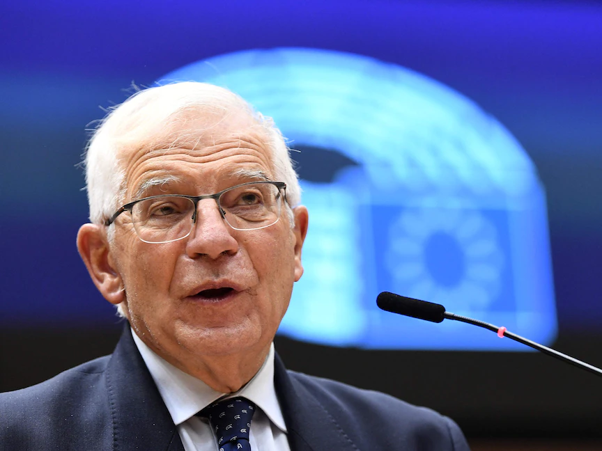 الممثل الأعلى للشؤون الخارجية في الاتحاد الأوروبي جوزيب بوريل خلال جلسة للبرلمان الأوروبي - 10 نوفمبر 2021 - AFP