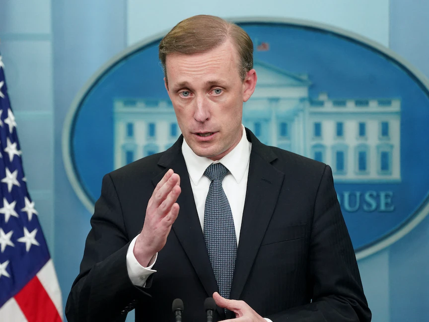 مستشار الأمن القومي الأميركي جيك سوليفان خلال إفادة صحفية في واشنطن، 11 يوليو 2022 - REUTERS