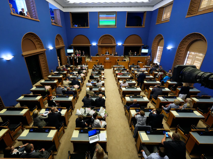 جلسة لمجلس الوزراء الإستوني. 18 يوليو 2022. - REUTERS