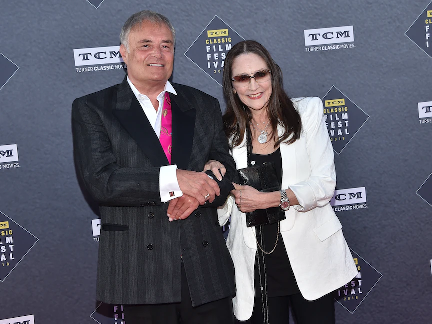 ليونارد وايتينج وأوليفيا هاسي في افتتاح مهرجان TCM للأفلام الكلاسيكية- في مسرح TCL الصيني في هوليوود، 26 أبريل 2018. - AFP