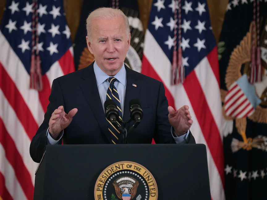 الرئيس الأميركي جو بايدن خلال مؤتمر صحافي في واشنطن - 6 ديسمبر 2021 - Getty Images