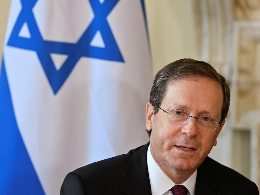 الرئيس الإسرائيلي يتسحاق هرتسوج. - REUTERS