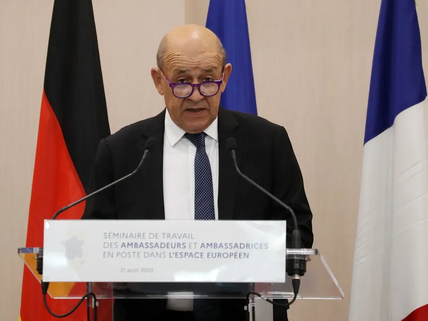 وزير الخارجية الفرنسي جان إيف لودريان - AFP